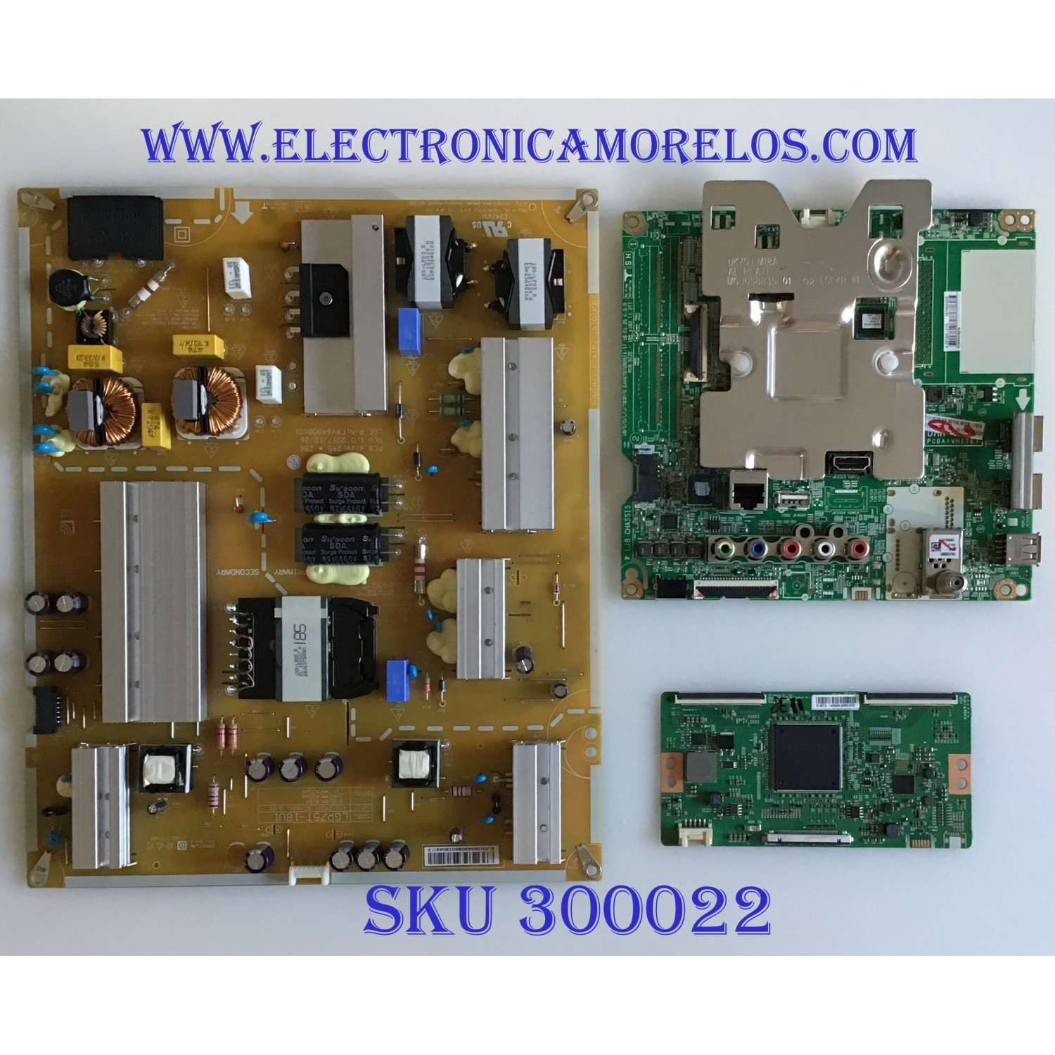KIT DE TARJETAS PARA TV LG / NUMERO DE PARTE MAIN EBT65533205 / EAX67872805(1.1) / EAX67872805 / FUENTE EAY64908601 / 64908601 / LGP75T-18U1 / T-CON 5496A / 6871L-5496A / 6870C-0759B / PANEL NC750DQE-AAGR1 / MODELO 75UK6190PUB / 75UK6190PUB.BUSWLOR
